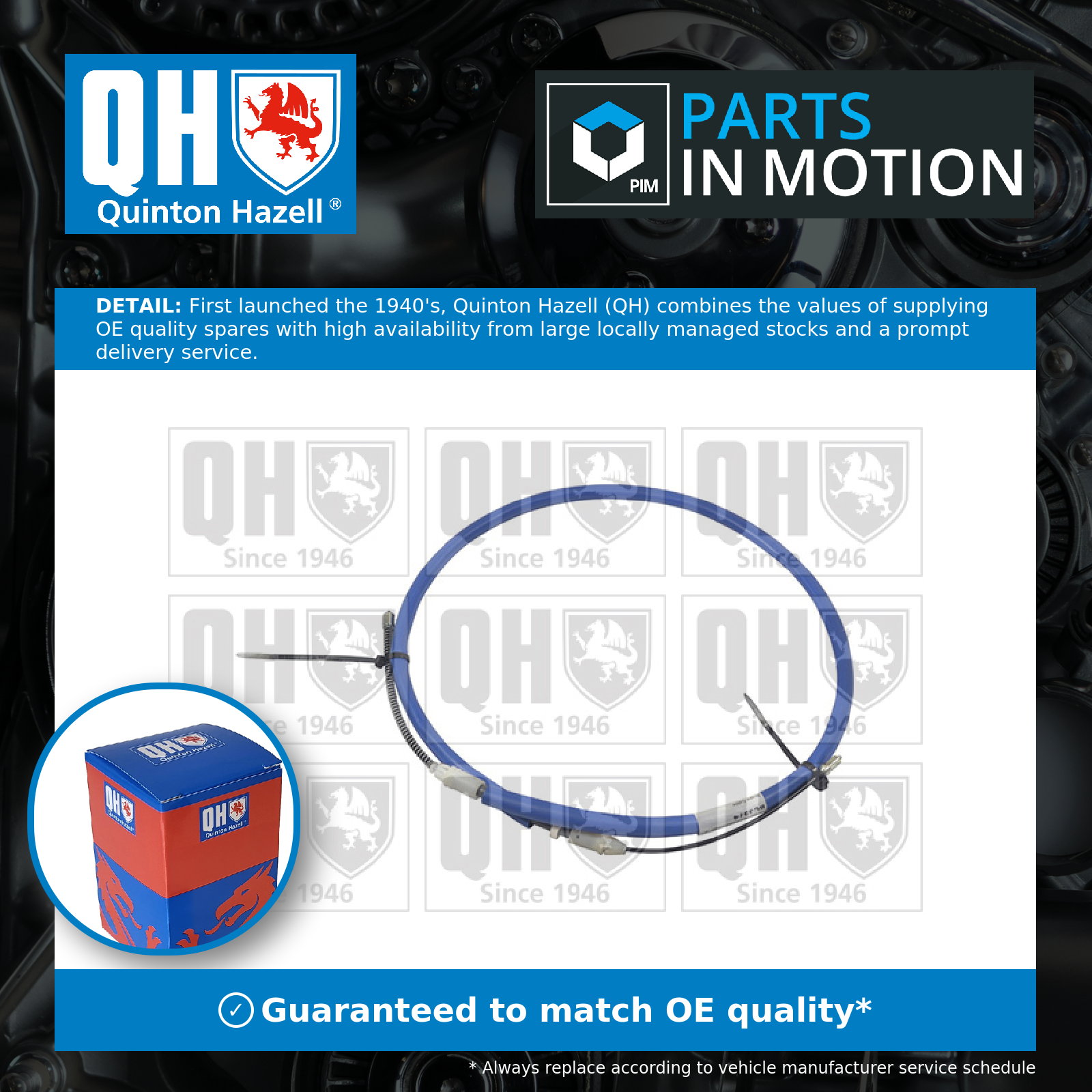 Quinton Hazell Handbrake Cable Rear Right BC3574 [PM335451]