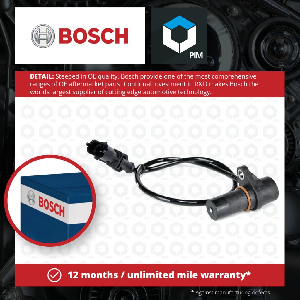 Bosch RPM / Crankshaft Sensor 0281002474 [PM332803]