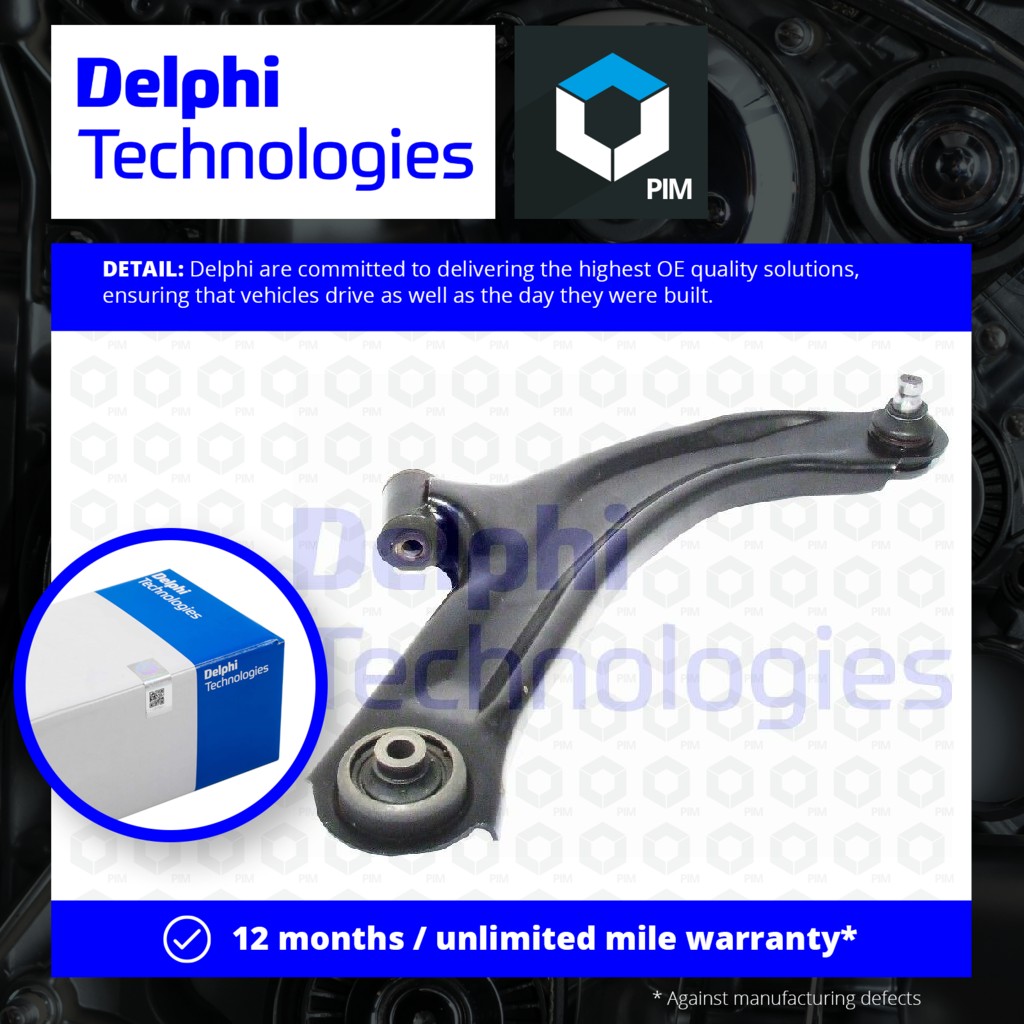 Delphi Wishbone / Suspension Arm Front Lower, Right TC1841 [PM331139]
