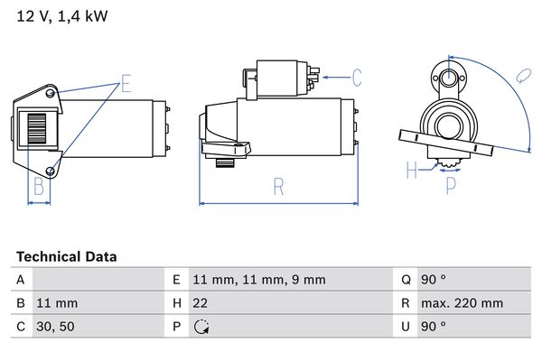 Bosch Starter Motor 0986022561 [PM327422]