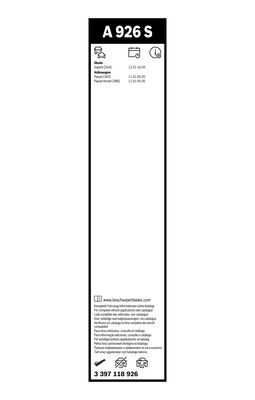 thumbnail image 2 of 2x Flat Aero Wiper Blades Front Set For Mercedes A220 2.0 2.2D – Made In Germany 2 of 5
