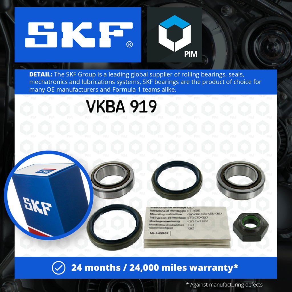 SKF Wheel Bearing Kit Rear Right VKBA919 [PM326062]