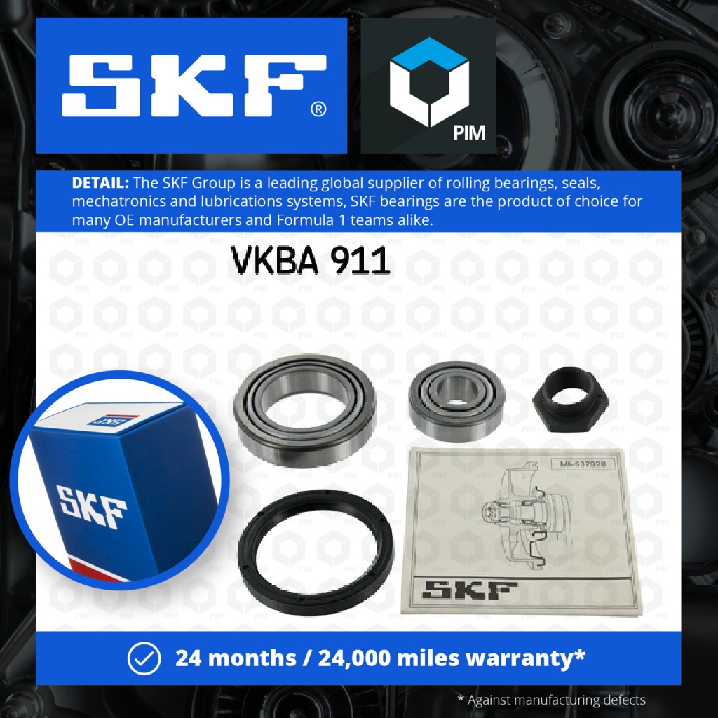 SKF Wheel Bearing Kit Front VKBA911 [PM326058]