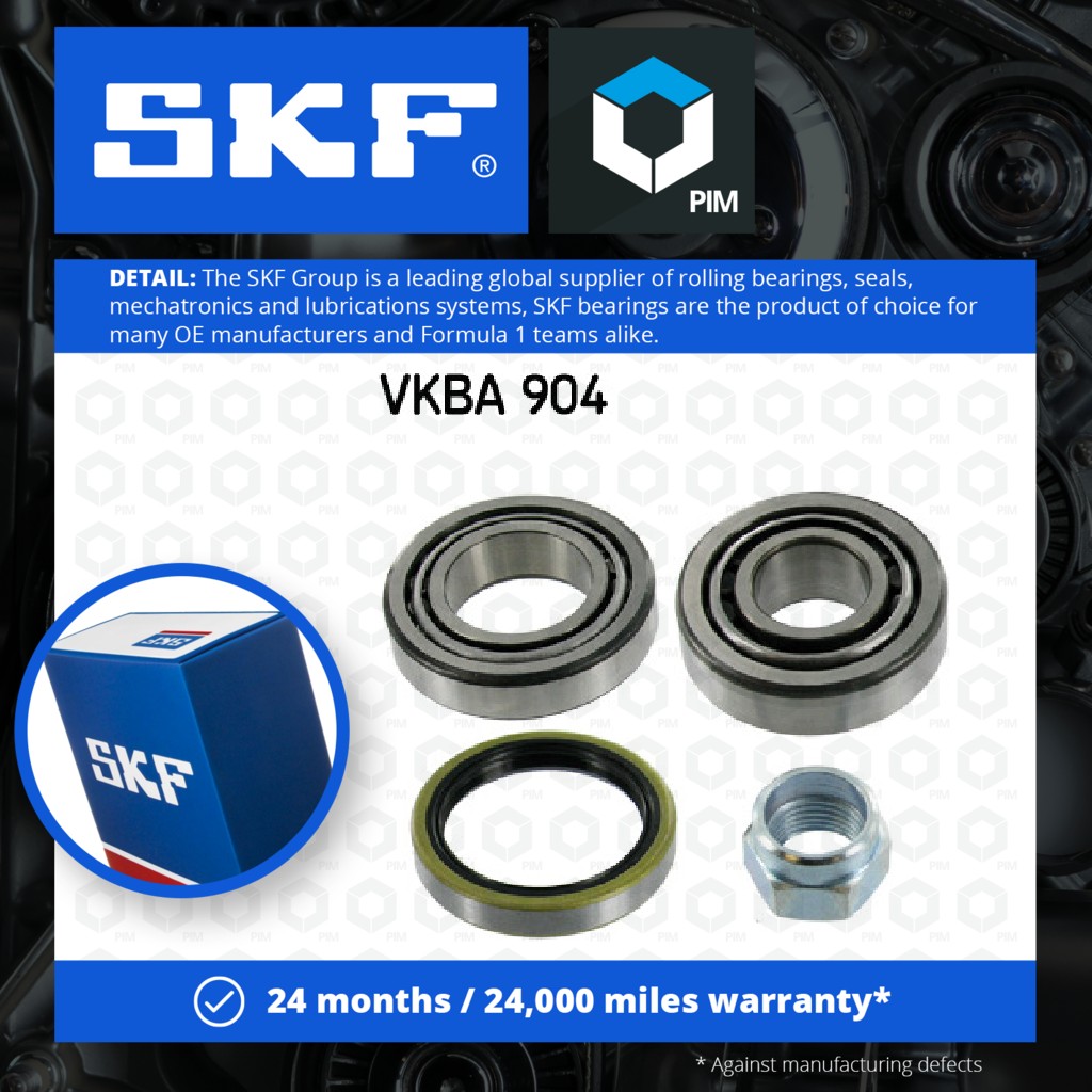 SKF Wheel Bearing Kit Rear VKBA904 [PM326055]