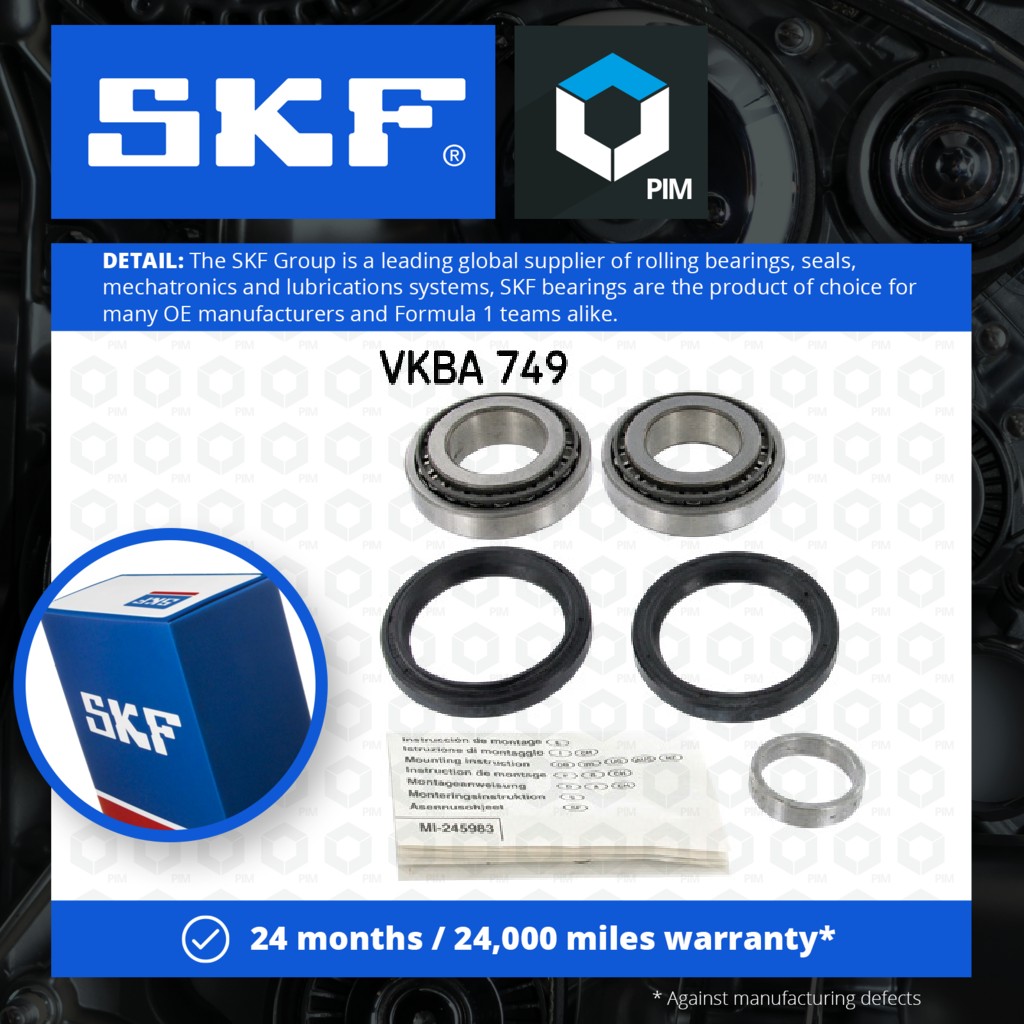 SKF Wheel Bearing Kit Front VKBA749 [PM325094]