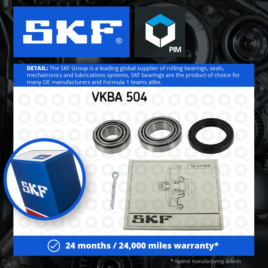 SKF Wheel Bearing Kit Rear VKBA504 [PM324986]