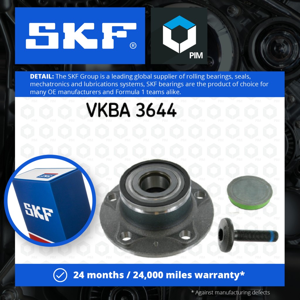 SKF Wheel Bearing Kit Rear VKBA3644 [PM324919]