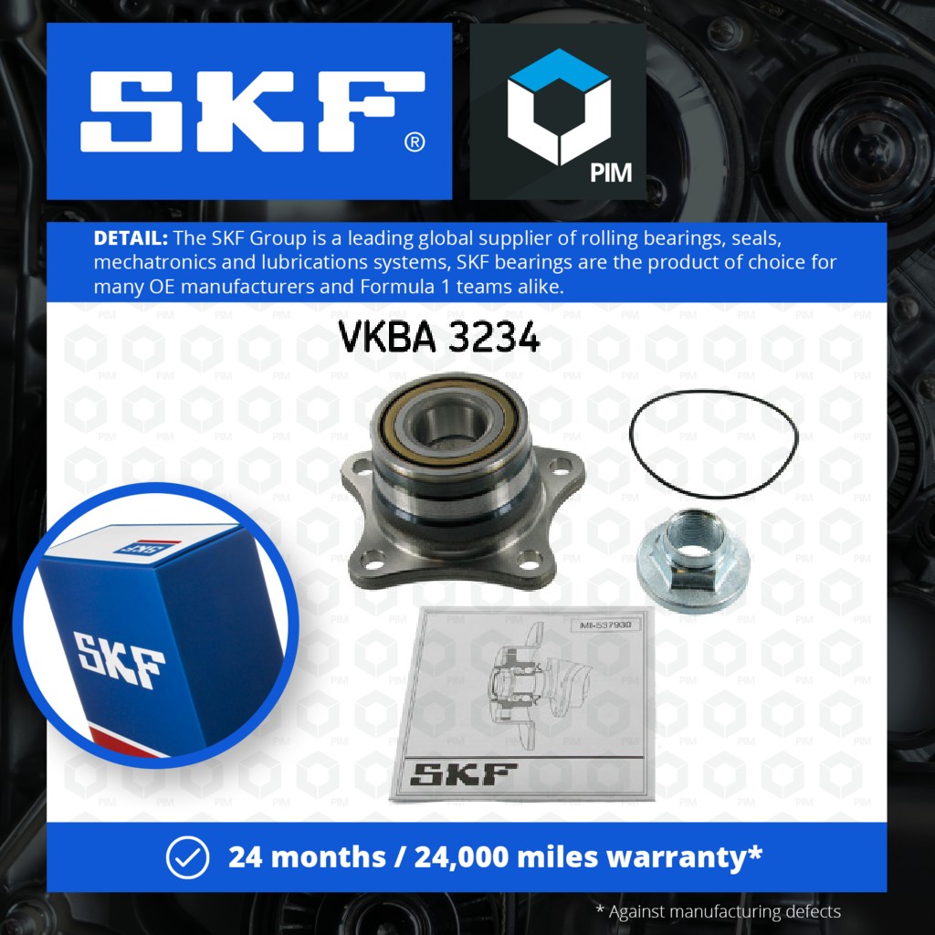 SKF Wheel Bearing Kit Rear VKBA3234 [PM324737]
