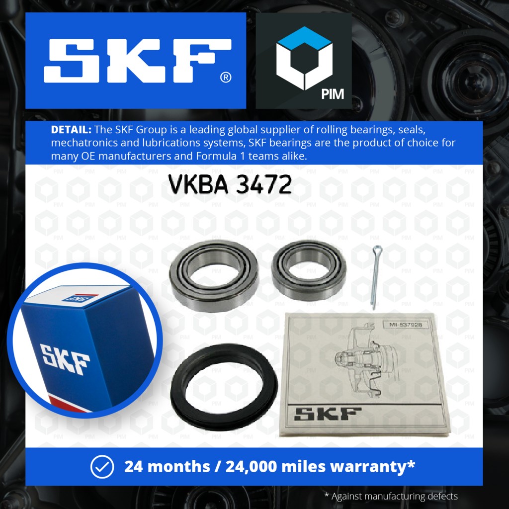 SKF Wheel Bearing Kit Front VKBA3472 [PM324590]