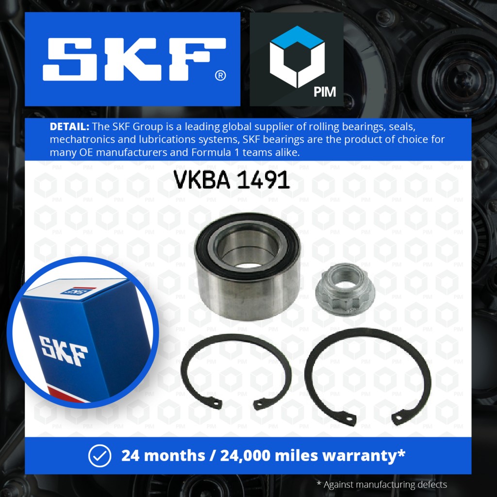 SKF Wheel Bearing Kit Front VKBA1491 [PM324565]
