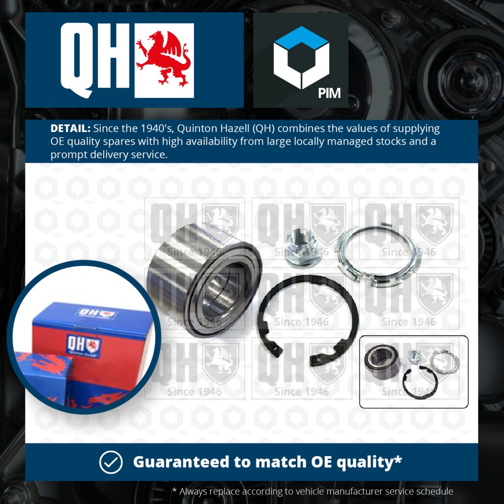 Quinton Hazell Wheel Bearing Kit Front QWB1255 [PM324181]