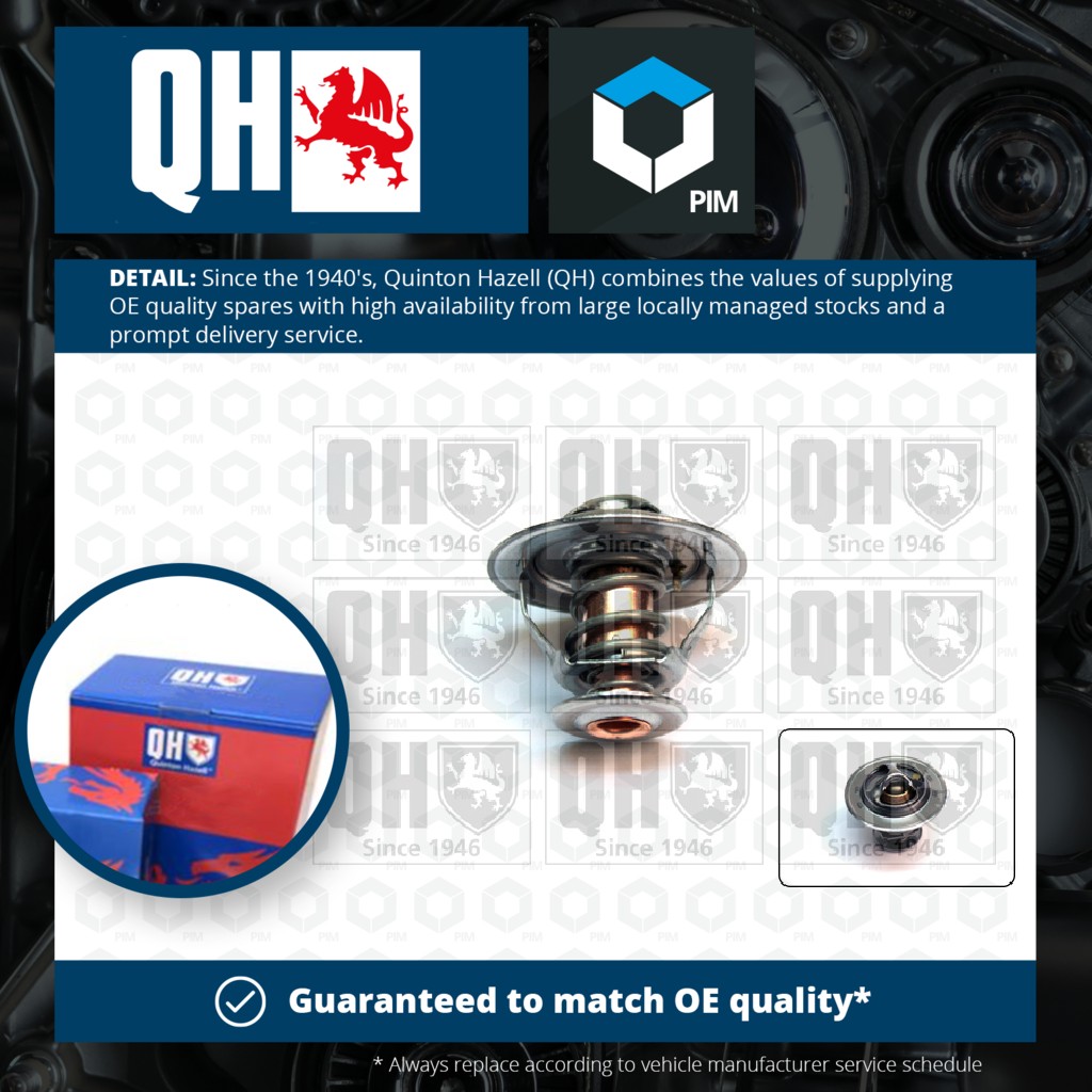 Quinton Hazell Coolant Thermostat QTH501 [PM323129]