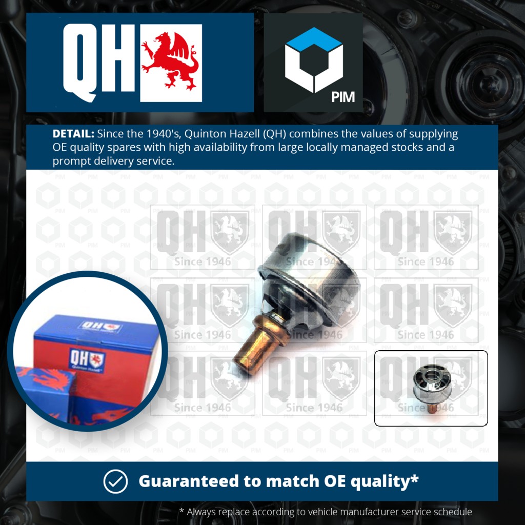 Quinton Hazell Coolant Thermostat QTH486 [PM323112]