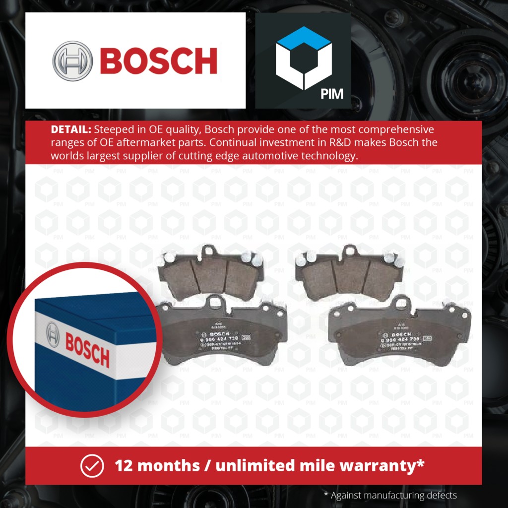 Bosch Brake Pads Set Front 0986424739 [PM323054]