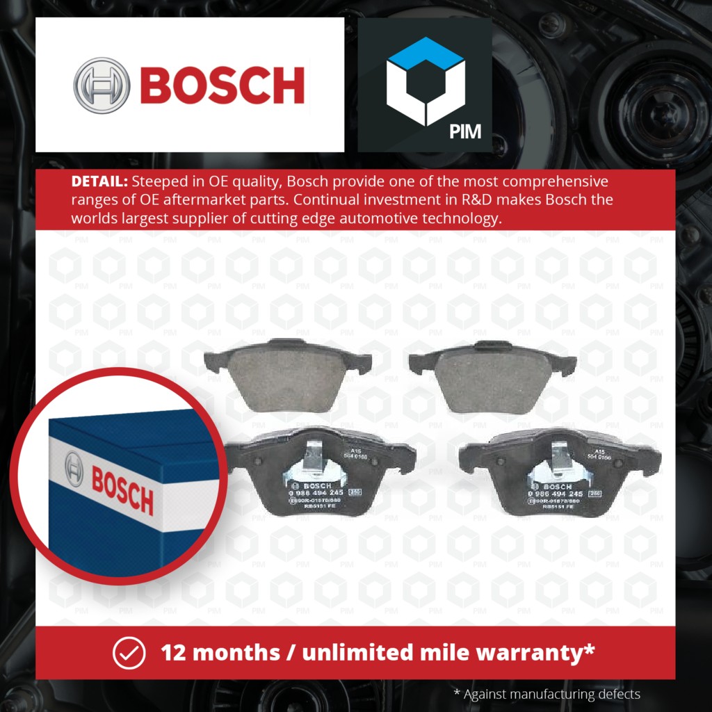 Bosch Brake Pads Set 0986494245 [PM321398]