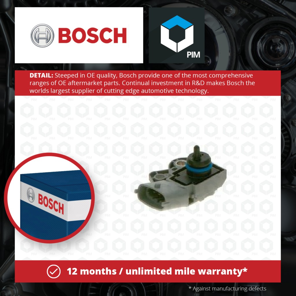 Bosch Fuel Pressure Sensor 0261230110 [PM320711]