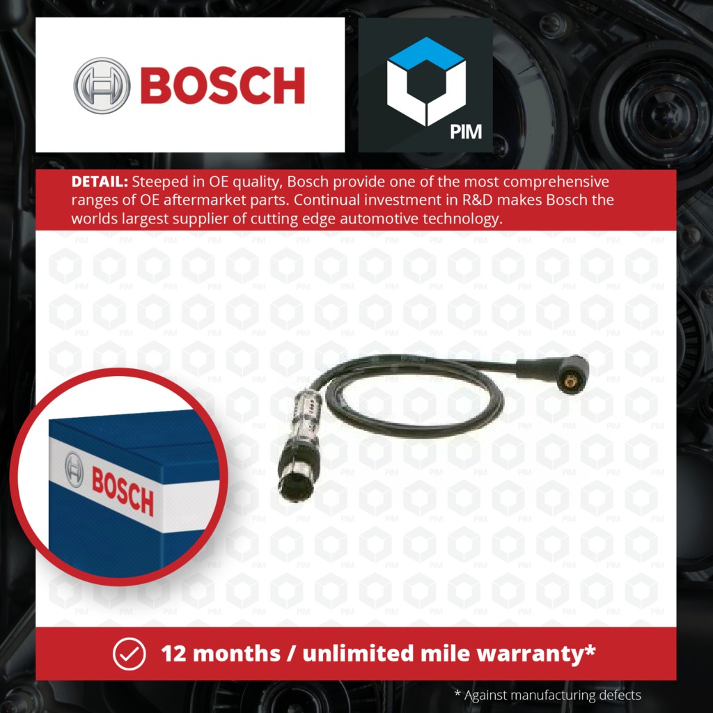 Bosch HT Leads Ignition Cables Set 0986356312 [PM320414]