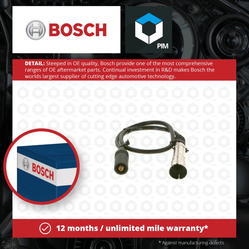 Bosch HT Leads Ignition Cables Set 0986356338 [PM319898]