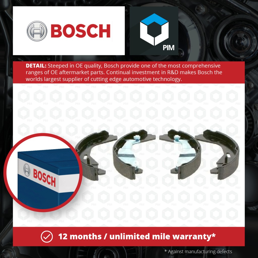 Bosch Brake Shoes Set 0986487707 [PM313964]