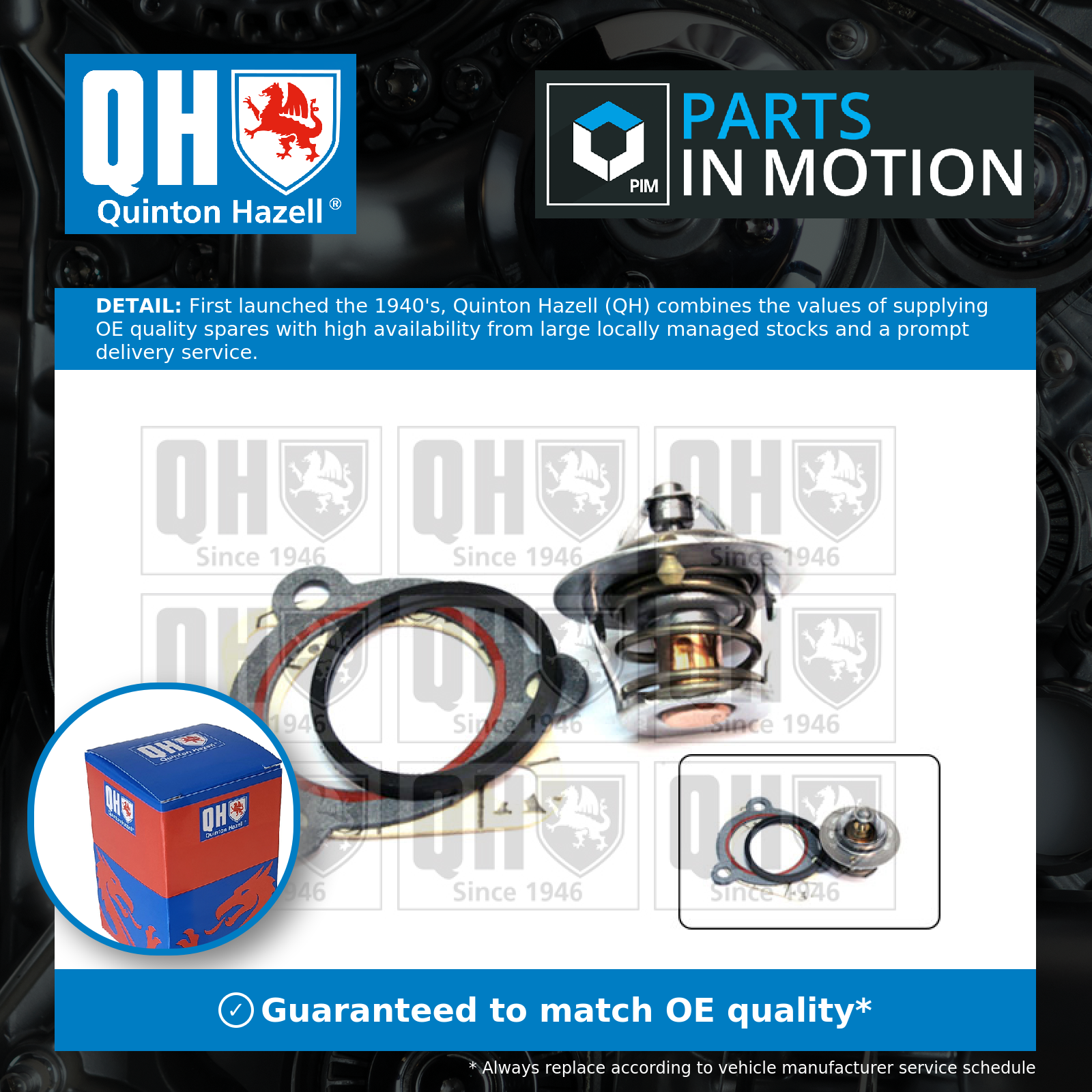 Quinton Hazell Coolant Thermostat QTH209K [PM308872]