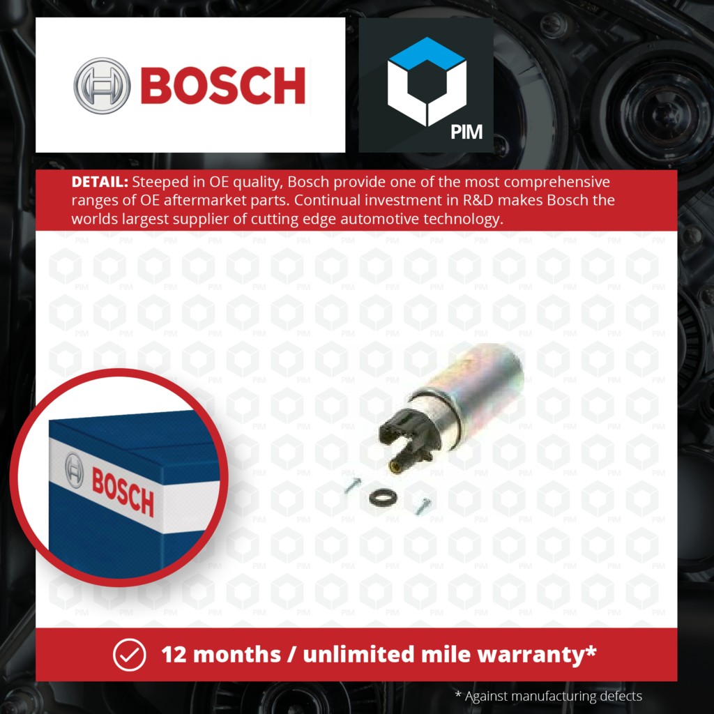 Bosch Fuel Pump In tank 0986580804 [PM307696]
