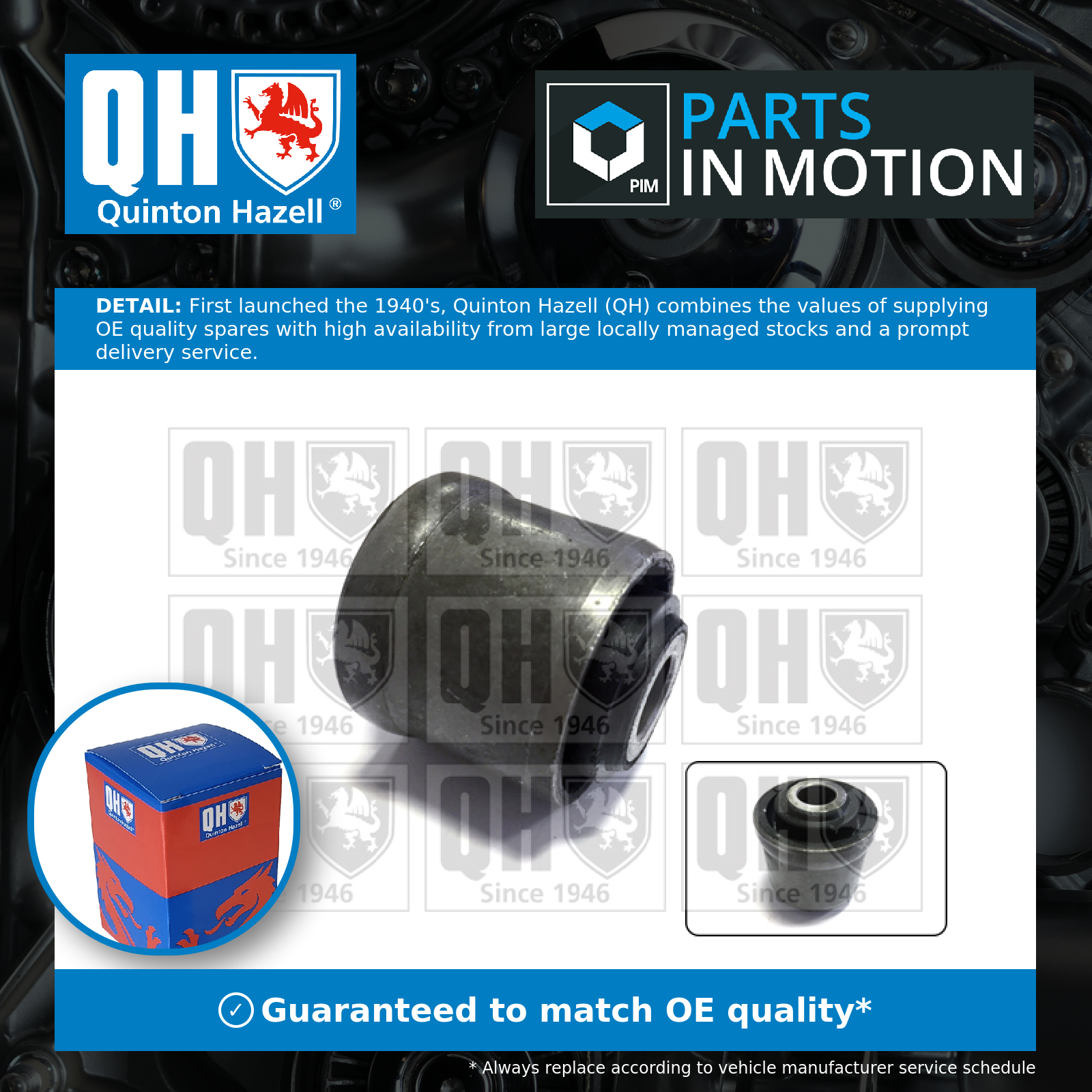 Quinton Hazell Wishbone / Control / Trailing Arm Bush EMS2177 [PM307209]