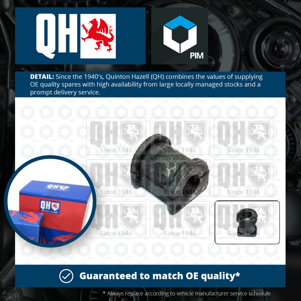Quinton Hazell Anti Roll Bar Bush Front Outer EMB2107 [PM307004]