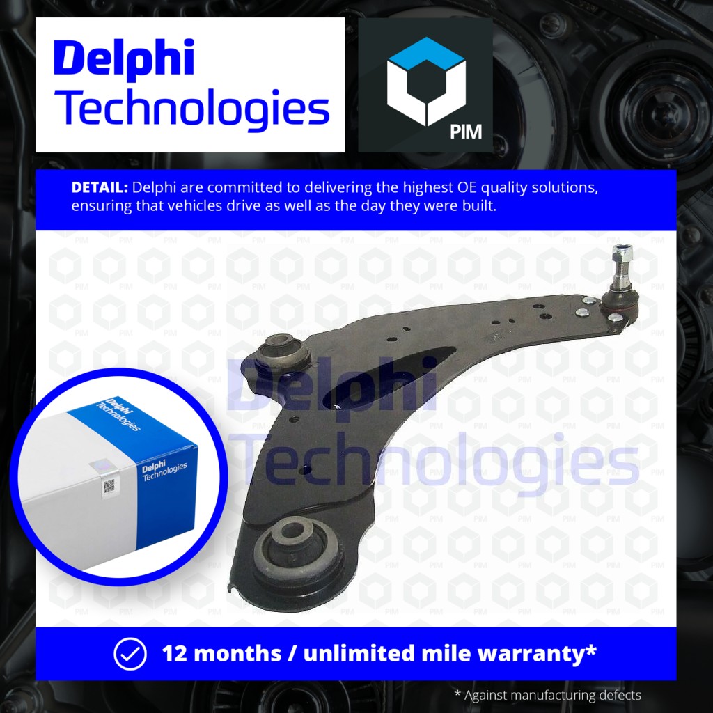 Delphi Wishbone / Suspension Arm Front Lower, Right, Outer TC1468 [PM303678]