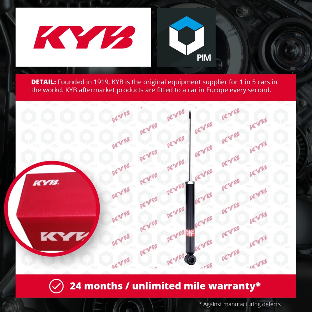 KYB 2x Shock Absorbers (Pair) Rear 343420 [PM298898]