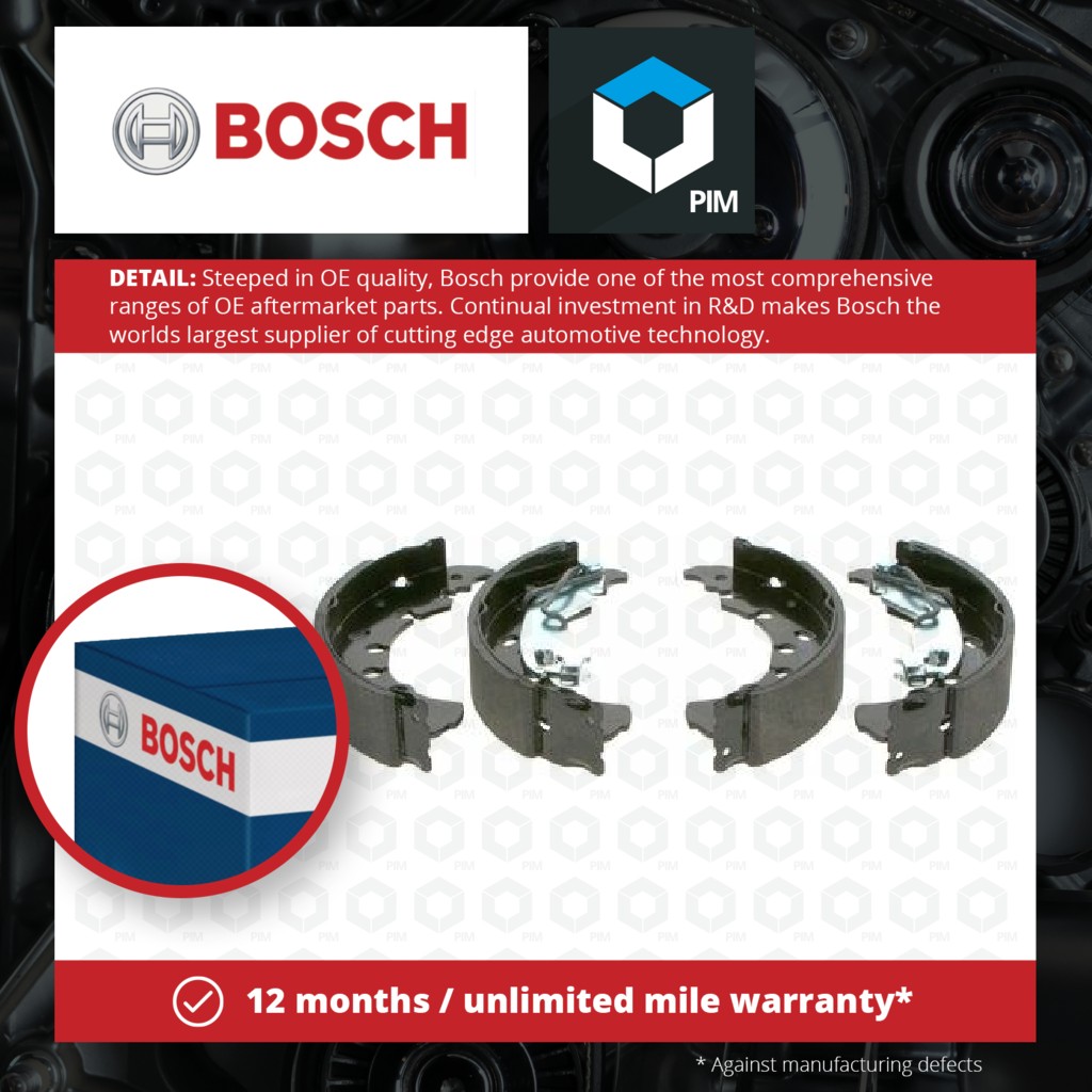 Bosch Brake Shoes Set 0986487702 [PM291422]