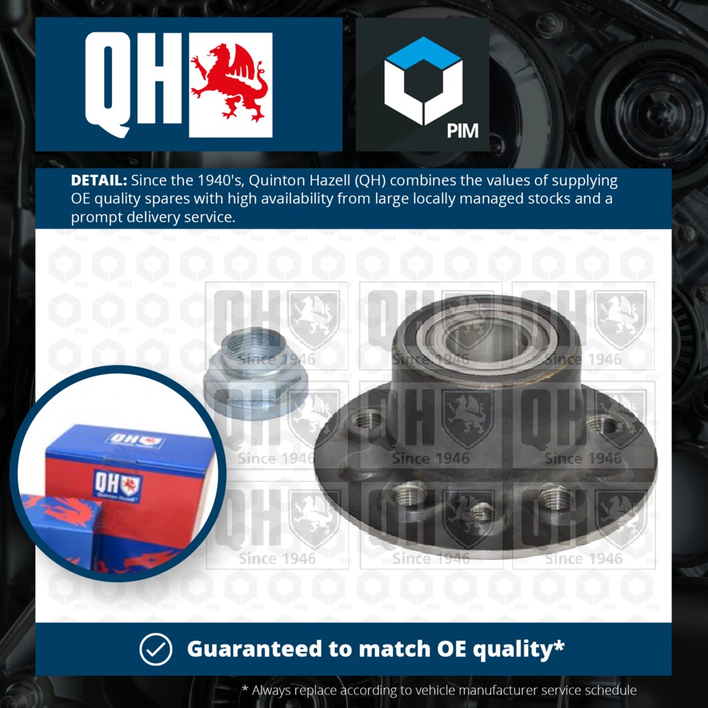 Quinton Hazell Wheel Bearing Kit Rear QWB1100 [PM288772]