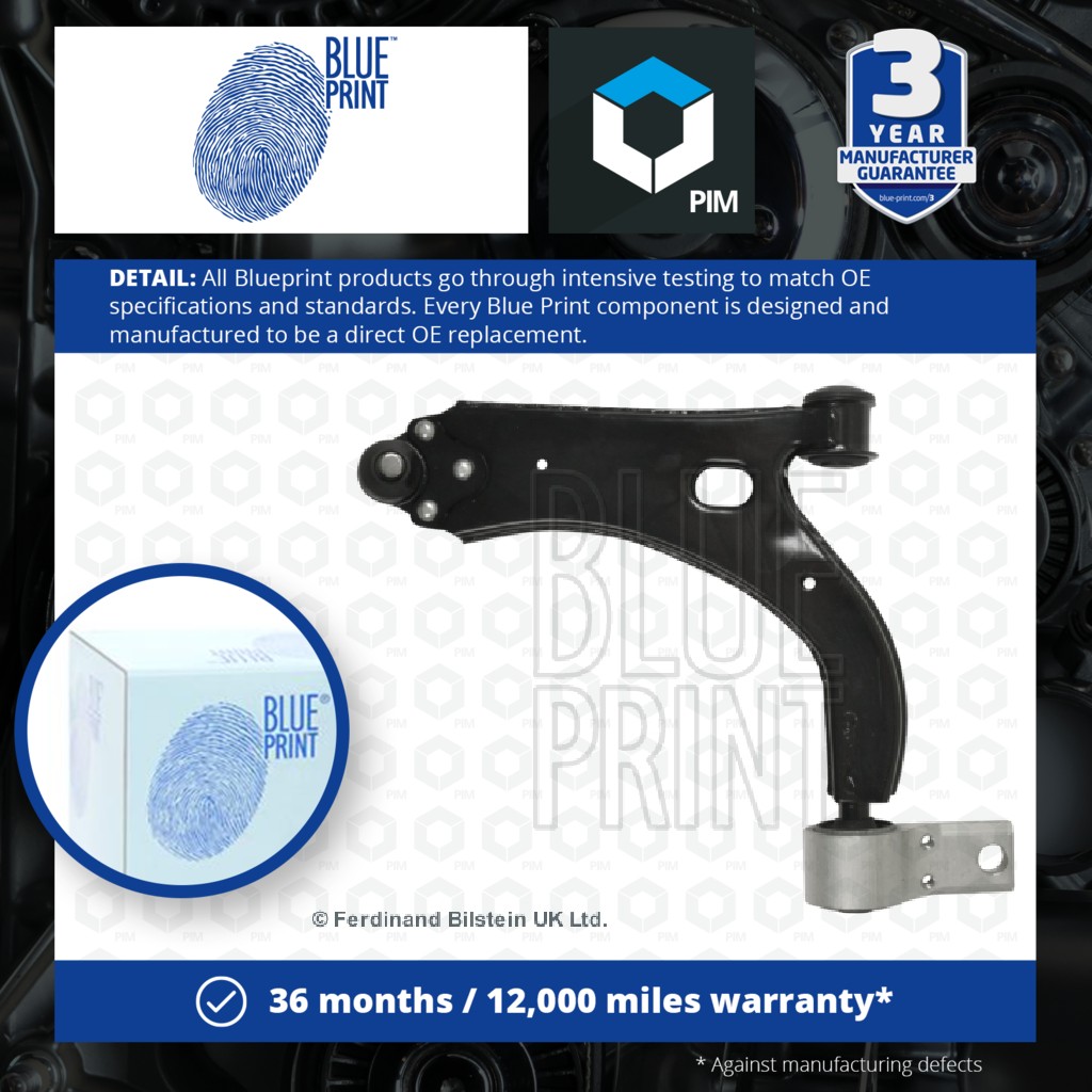 Blue Print Wishbone / Suspension Arm Front Lower, Left ADM58668 [PM288716]
