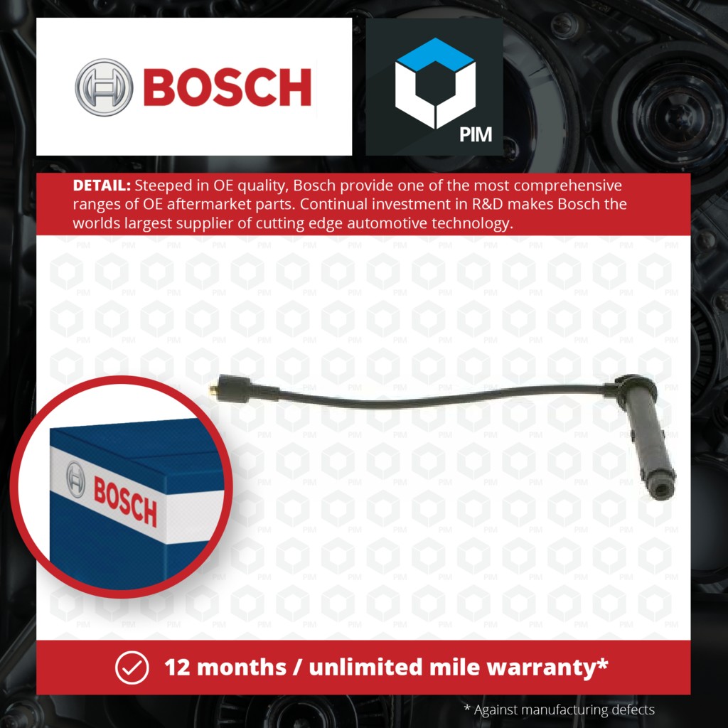 Bosch HT Leads Ignition Cables Set 0986357154 [PM286569]