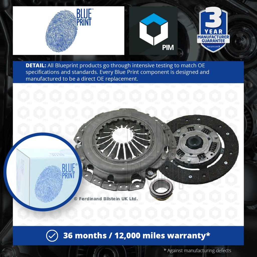 Blue Print Clutch Kit 3pc (Cover+Plate+Releaser) ADG03028 [PM281827]