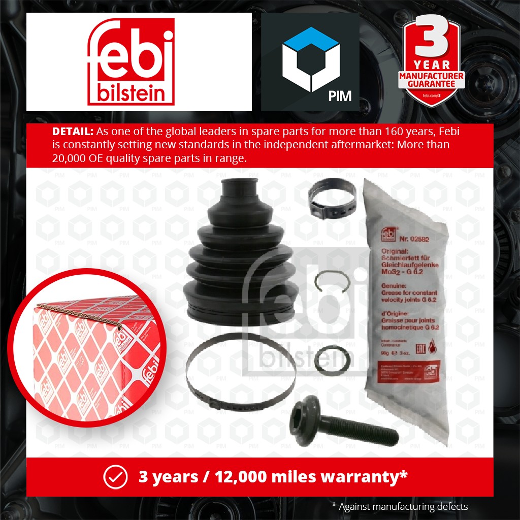 Febi CV Joint Boot Front Outer 15842 [PM279996]