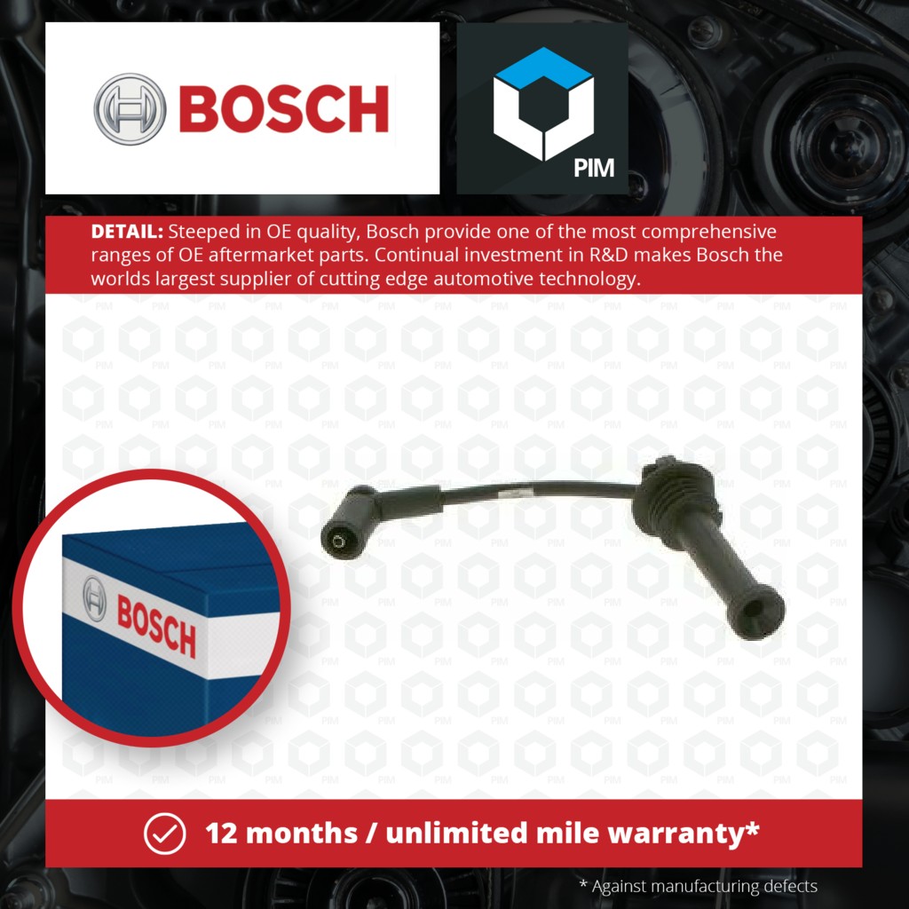 Bosch HT Leads Ignition Cables Set 0986357141 [PM271725]