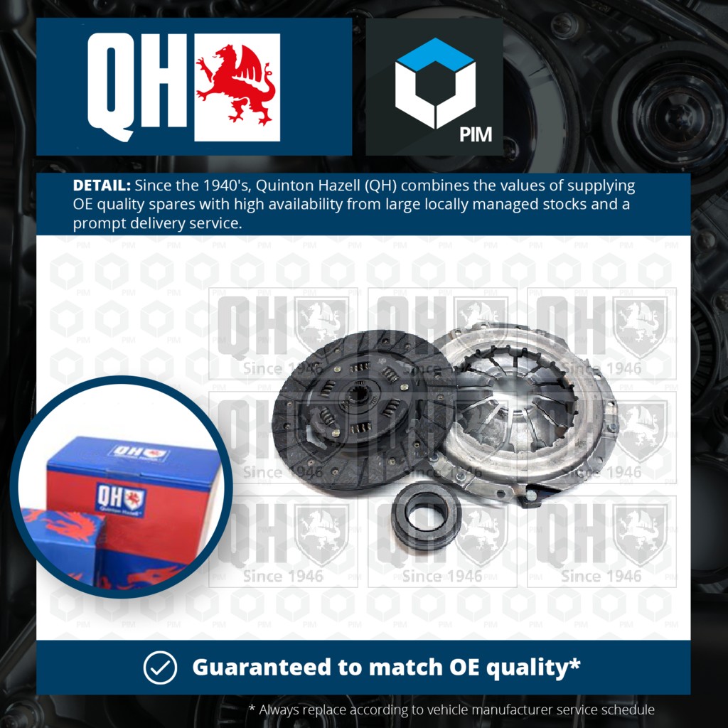 Quinton Hazell Clutch Kit 3pc (Cover+Plate+Releaser) QKT770AF [PM271467]
