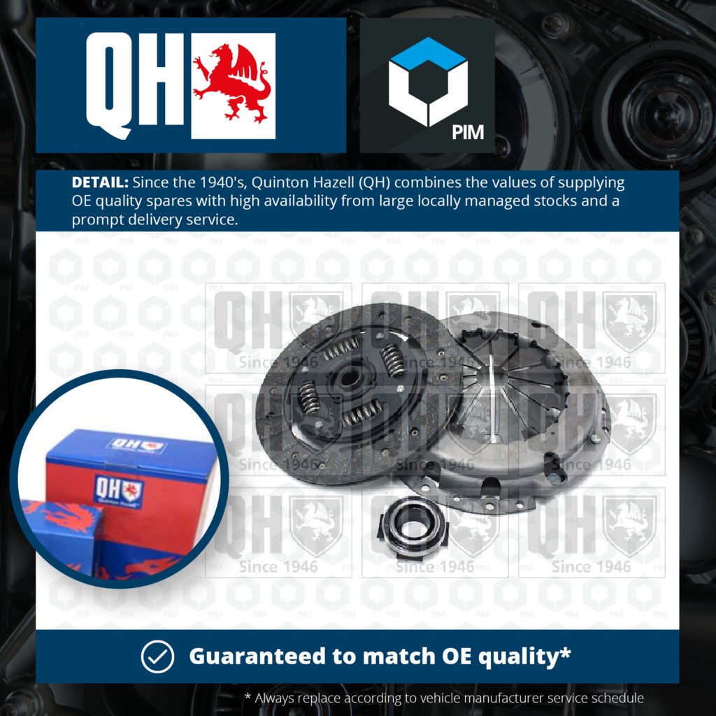 Quinton Hazell Clutch Kit 3pc (Cover+Plate+Releaser) QKT2113AF [PM270728]