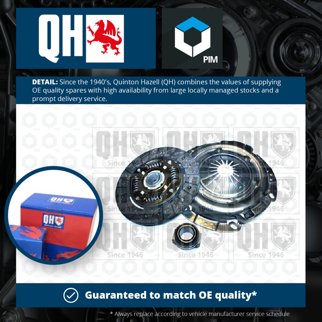 Quinton Hazell Clutch Kit 3pc (Cover+Plate+Releaser) QKT2065AF [PM270704]