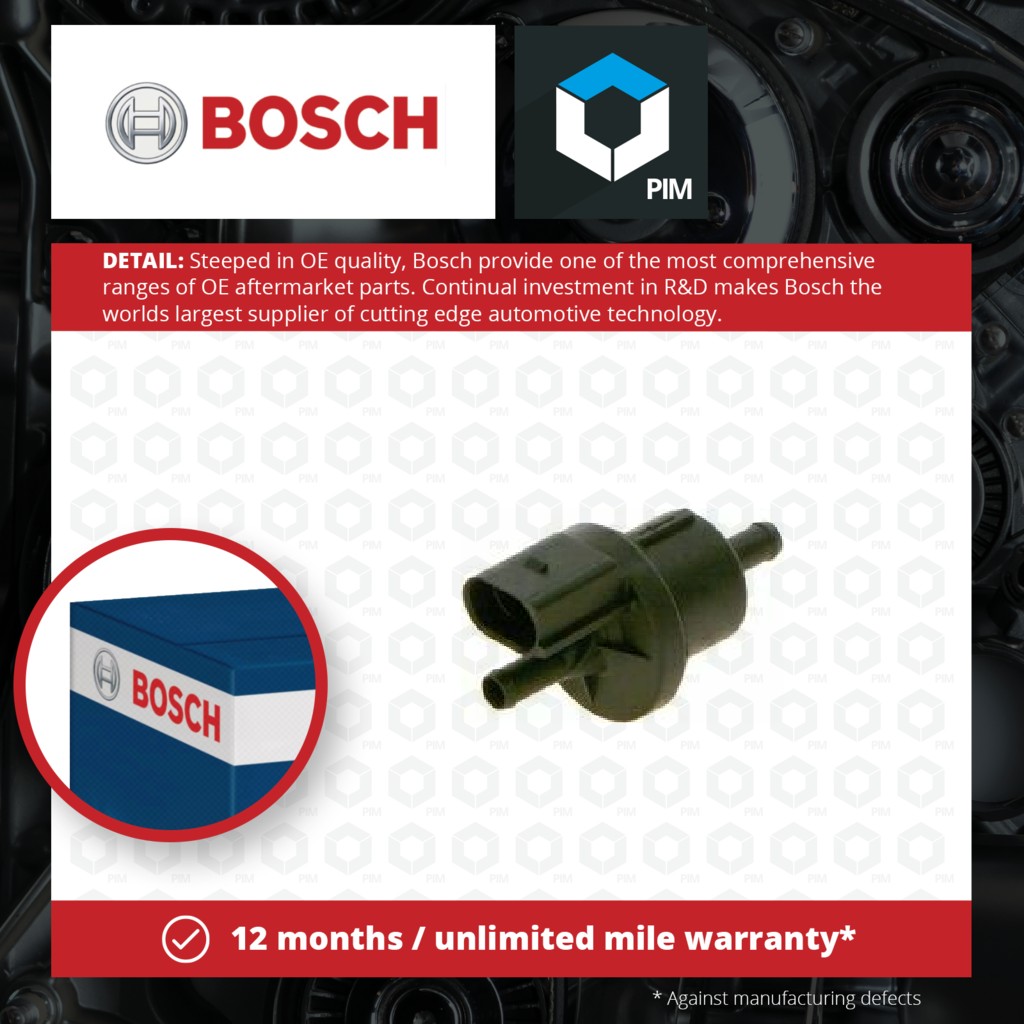Bosch Fuel Tank Breather Valve 0280142345 [PM268440]