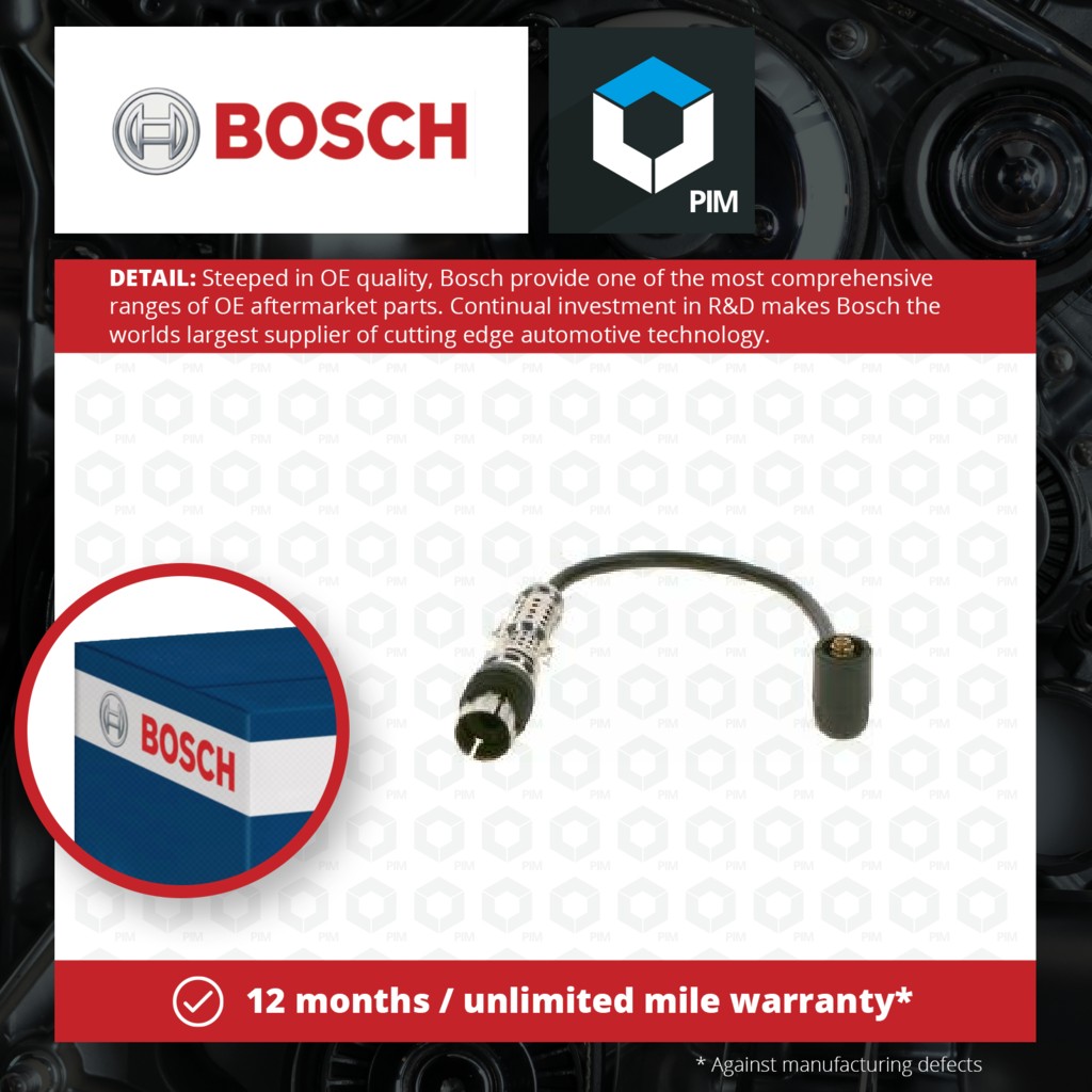 Bosch HT Leads Ignition Cables Set 0986356346 [PM268348]