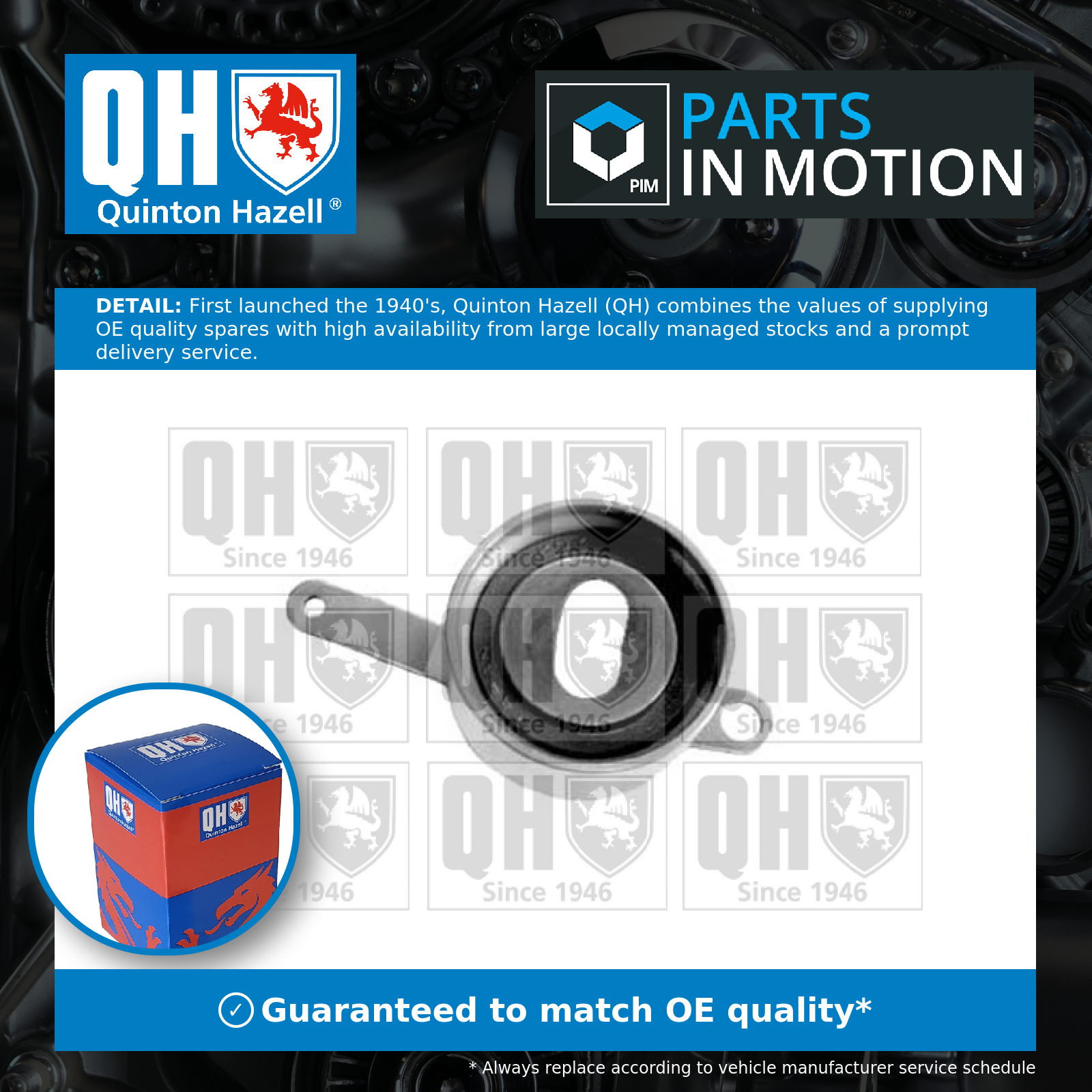Quinton Hazell Timing Belt Tensioner QTT309 [PM268020]