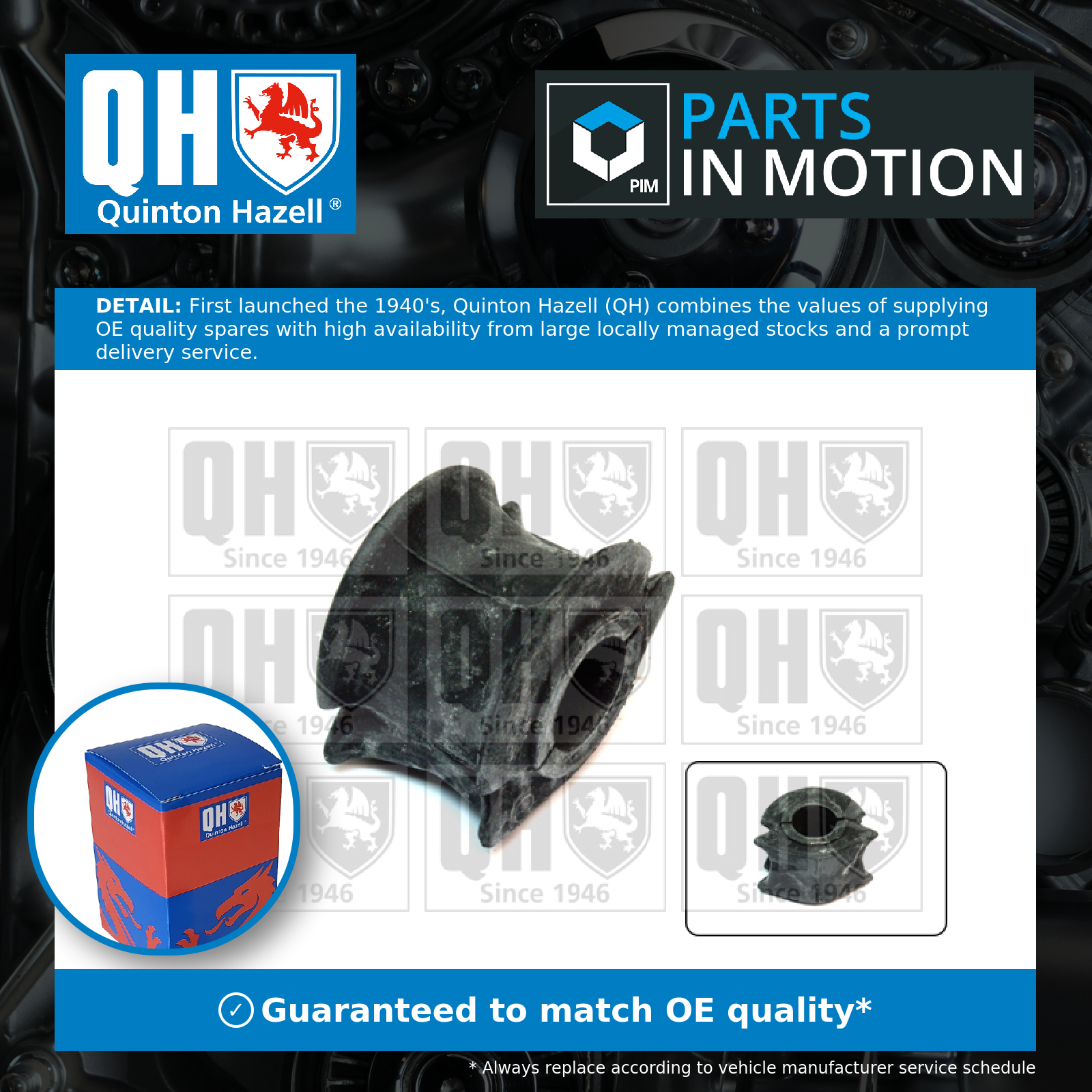 Quinton Hazell Anti Roll Bar Bush EMB1968 [PM265510]
