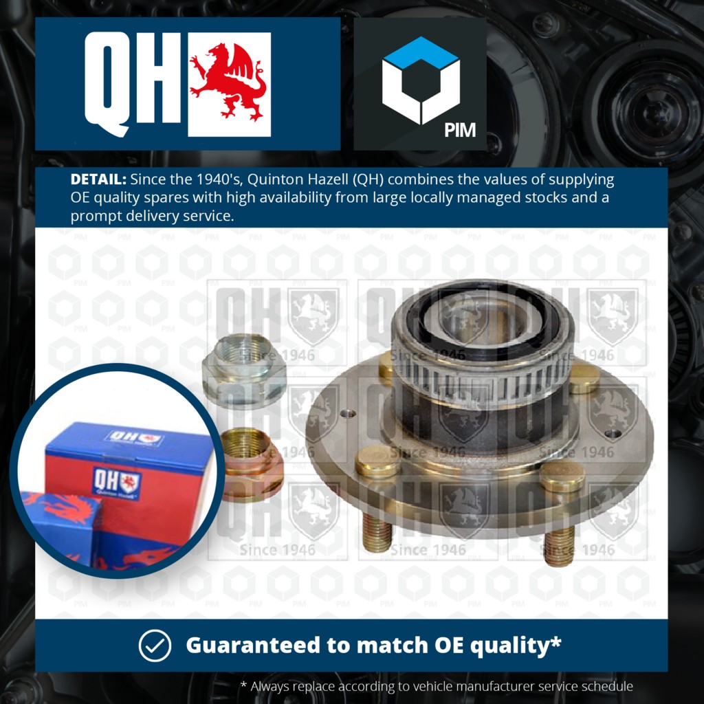 Quinton Hazell Wheel Bearing Kit Rear QWB1060 [PM265014]