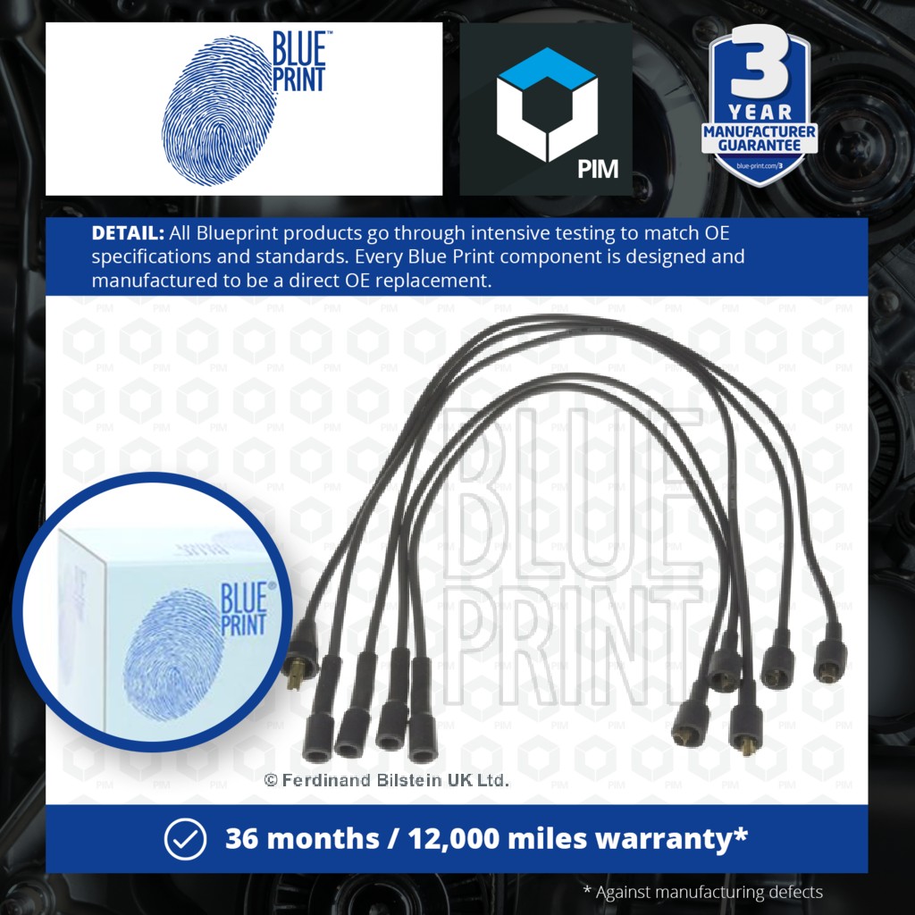 Blue Print HT Leads Ignition Cables Set ADN11616 [PM261534]