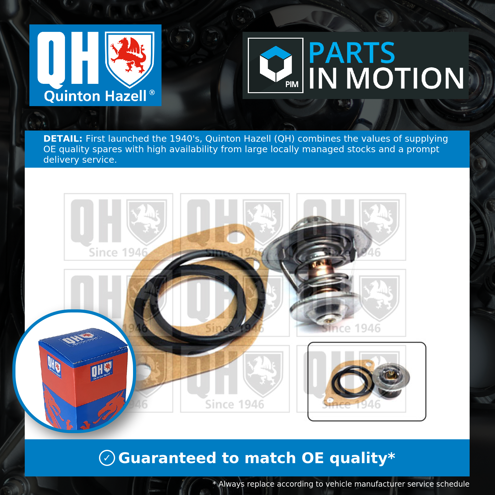 Quinton Hazell Coolant Thermostat QTH203K [PM260967]