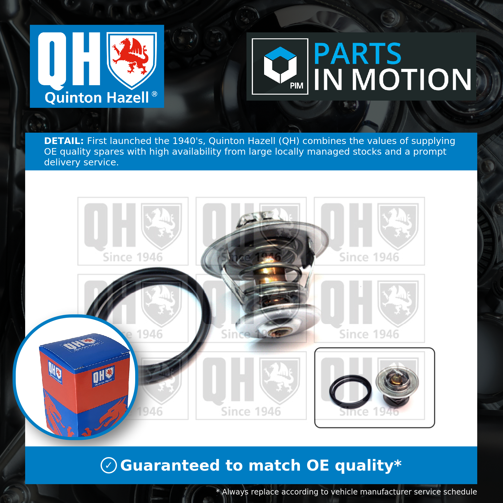 Quinton Hazell Coolant Thermostat QTH329K [PM260950]