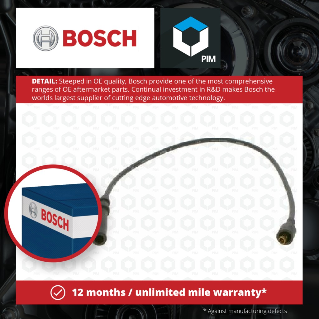 Bosch HT Leads Ignition Cables Set 0986356866 [PM258841]