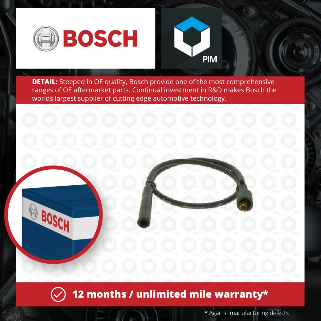Bosch HT Leads Ignition Cables Set 0986356741 [PM258757]