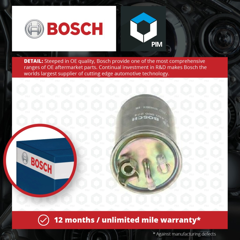 Bosch Fuel Filter 0450906274 [PM256361]